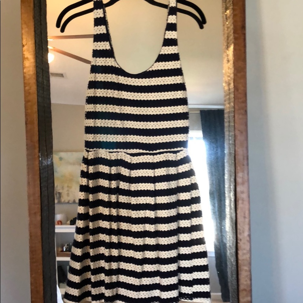 Navy and white tank top dress - Picture 2 of 4